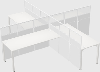 Quad office cubicles