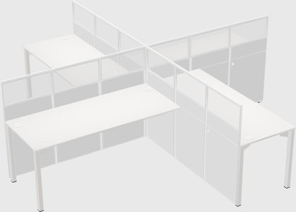 Quad office cubicles