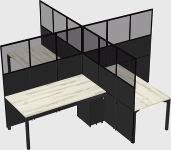 Quad office cubicles
