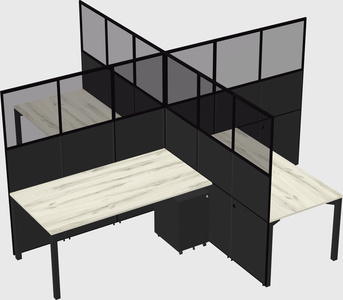 Quad office cubicles