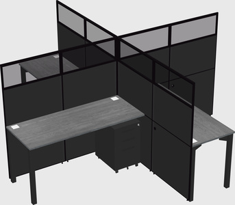 Quad office cubicles