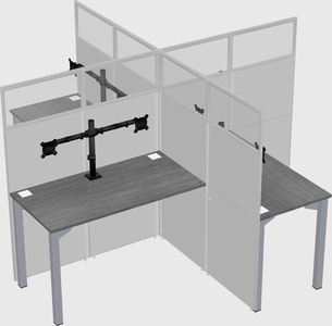 Quad office cubicles