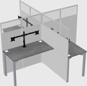 Quad office cubicles
