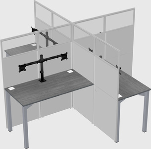 Quad office cubicles