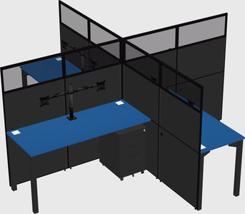 Quad office cubicles