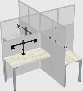 Quad office cubicles