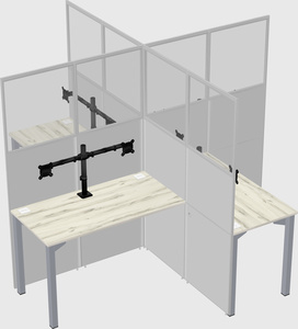 Quad office cubicles