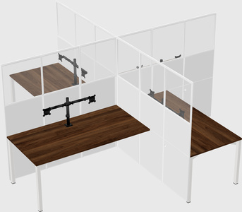 Quad office cubicles