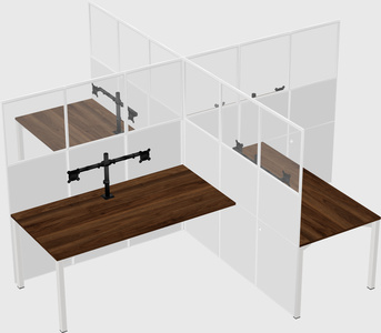 Quad office cubicles