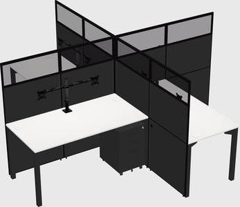 Quad office cubicles