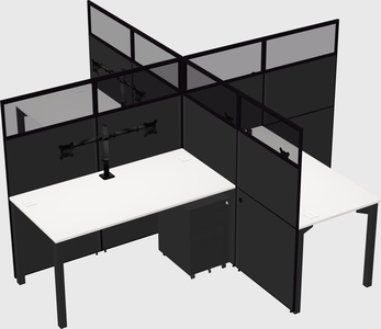 Quad office cubicles