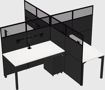 Quad office cubicles
