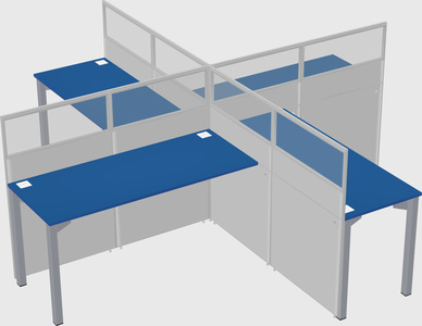 Quad office cubicles
