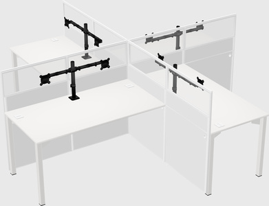Quad office cubicles