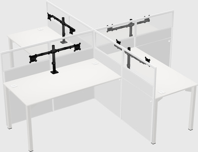 Quad office cubicles