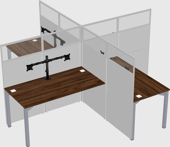 Quad office cubicles
