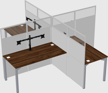 Quad office cubicles