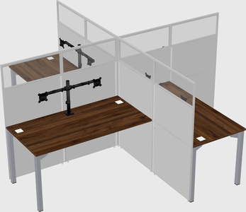 Quad office cubicles