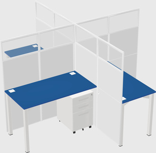 Quad office cubicles