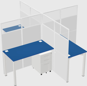 Quad office cubicles