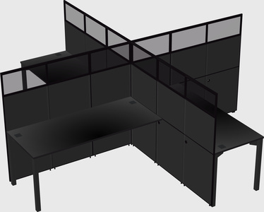 Quad office cubicles