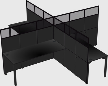 Quad office cubicles