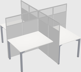 Quad office cubicles