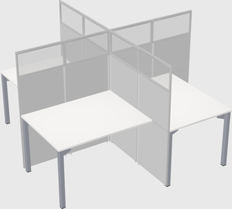 Quad office cubicles