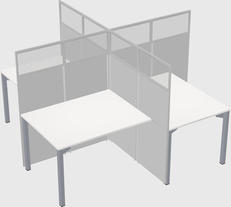 Quad office cubicles
