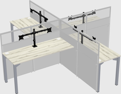 Quad office cubicles