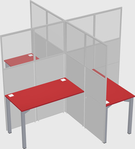 Quad office cubicles