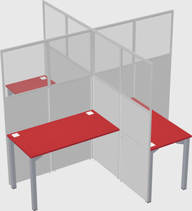 Quad office cubicles
