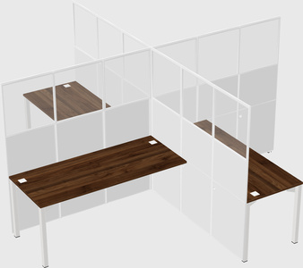 Quad office cubicles