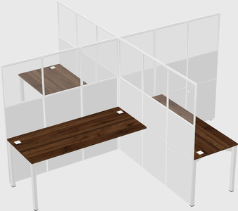 Quad office cubicles