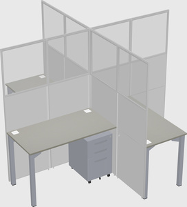 Quad office cubicles
