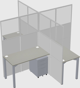 Quad office cubicles