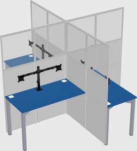 Quad office cubicles