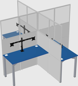 Quad office cubicles