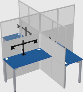 Quad office cubicles