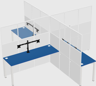 Quad office cubicles