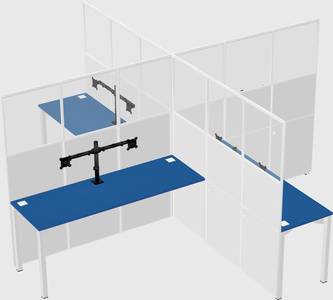 Quad office cubicles