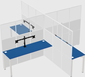 Quad office cubicles