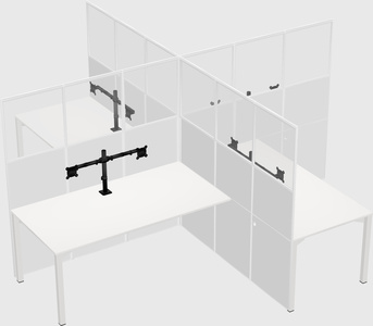Quad office cubicles