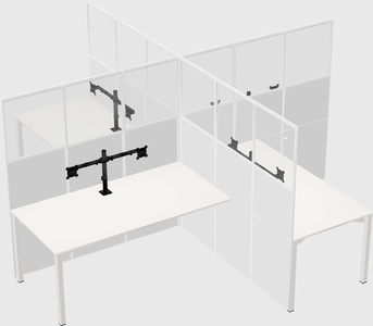 Quad office cubicles