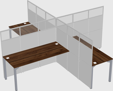 Quad office cubicles