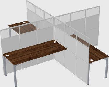 Quad office cubicles