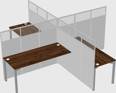 Quad office cubicles