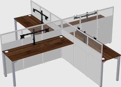 Quad office cubicles