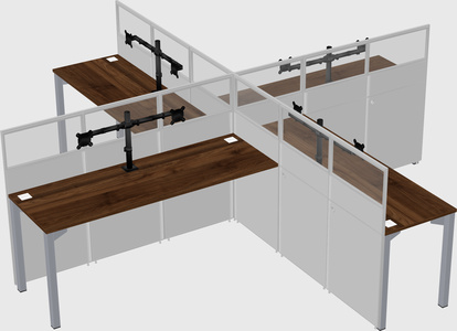 Quad office cubicles
