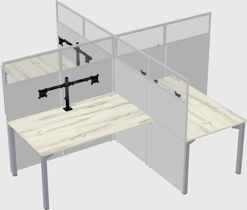 Quad office cubicles